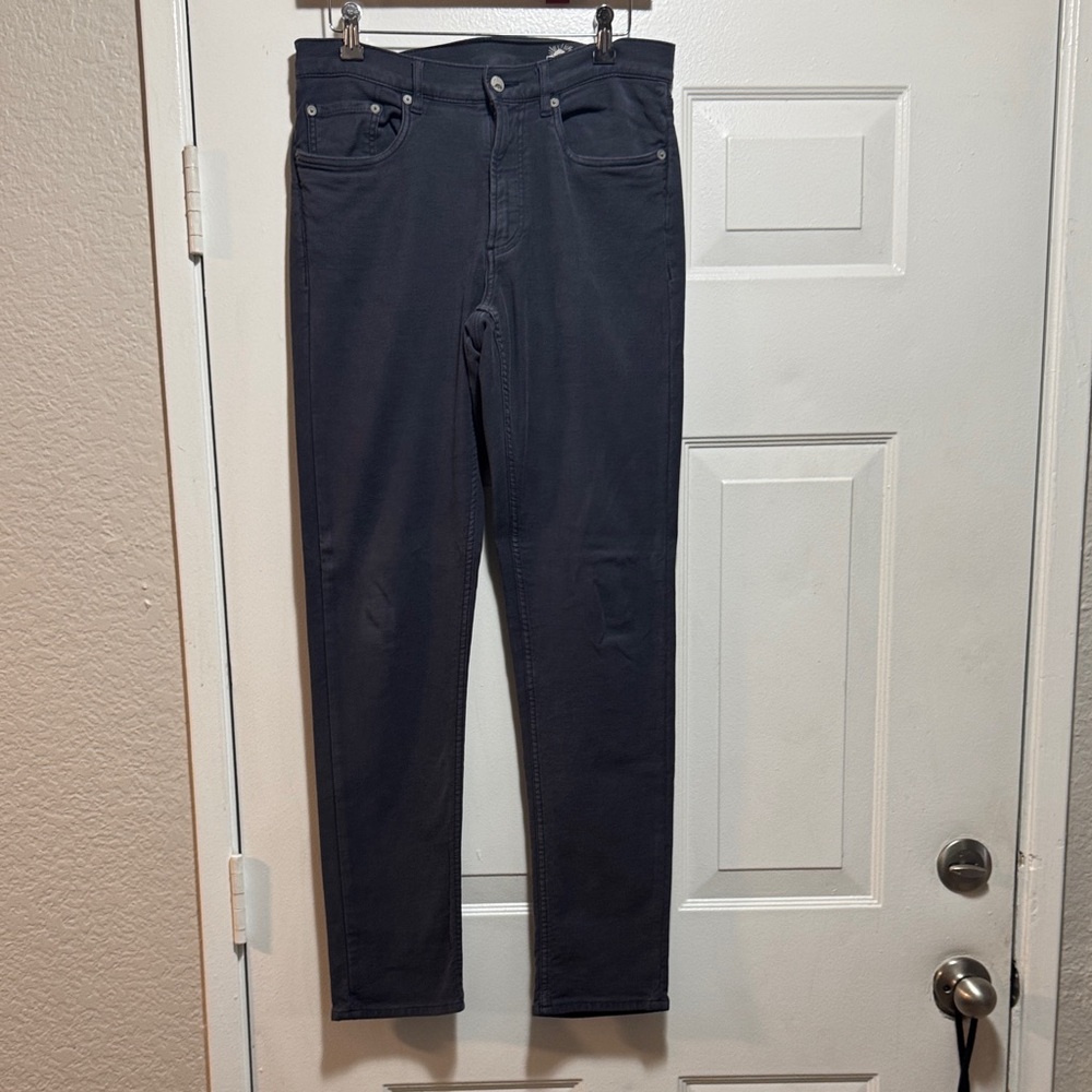 Faherty Terry 5 Pocket Pant Men's Stylish Dark Slim Jeans